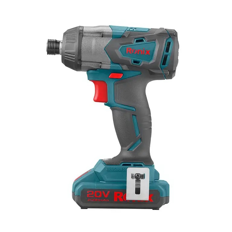 پیچ گوشتی چکشی شارژی براشلس 20 ولت رونیکس مدل 8906